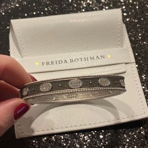 Freida Rothman Oval Hinged Bangle